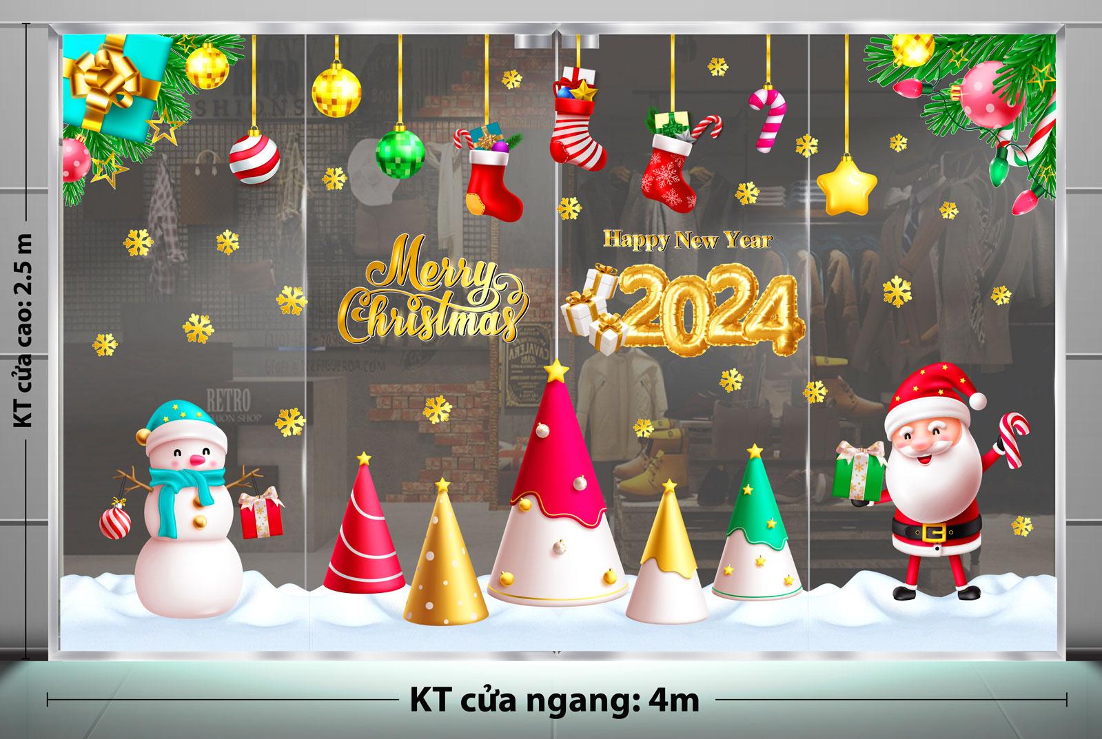 Decal trang trí NOEL 2024 combo số 111