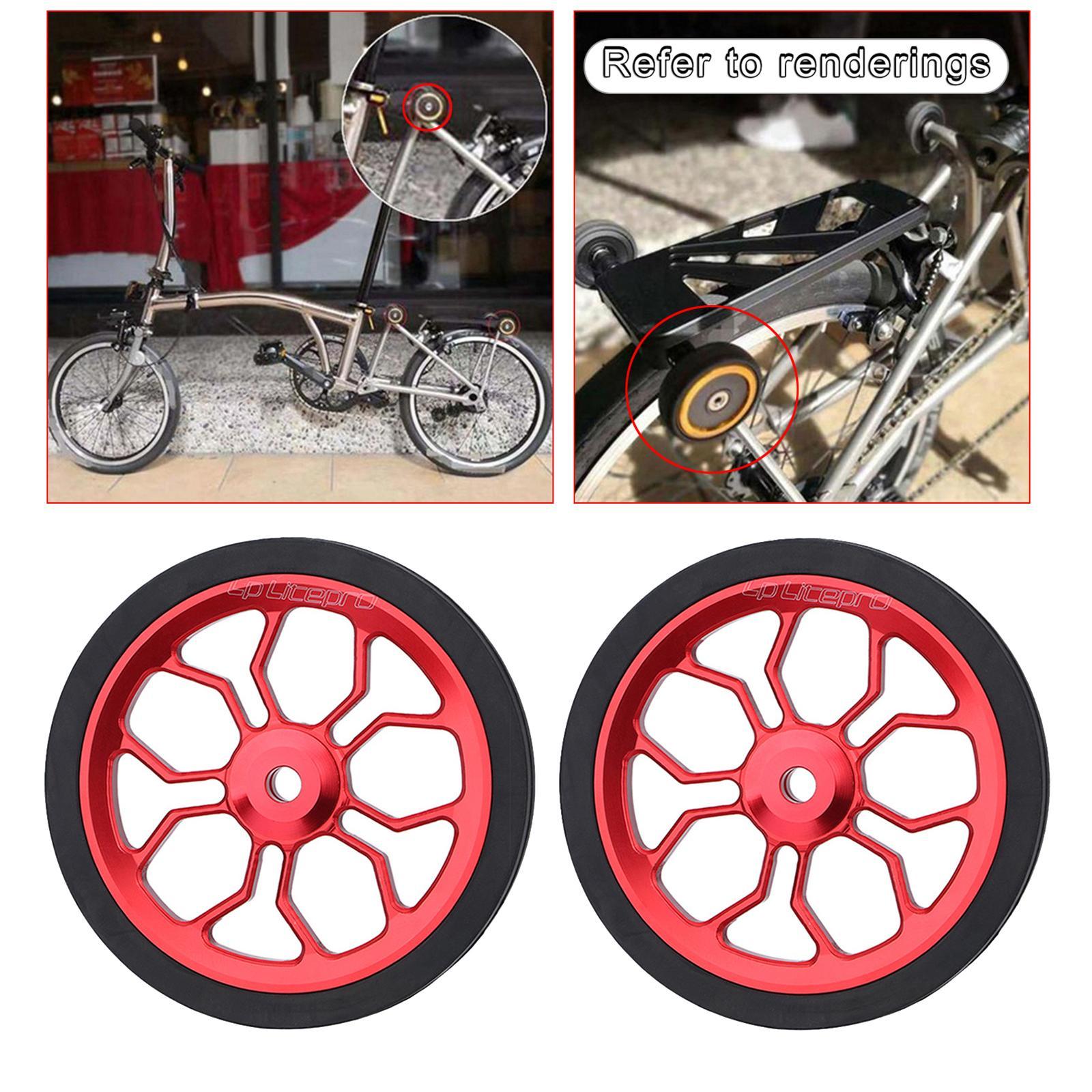 2Pairs High Strength Folding Bike Easy Wheel Refit Parts for Bicycle Cycling