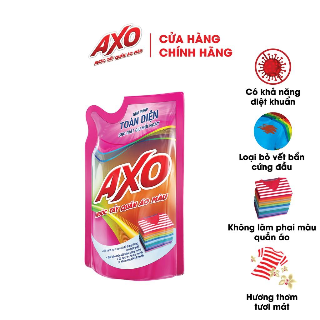 Combo 5 Nước Tẩy Quần Áo Màu AXO Hương Hoa Đào Túi 400ML