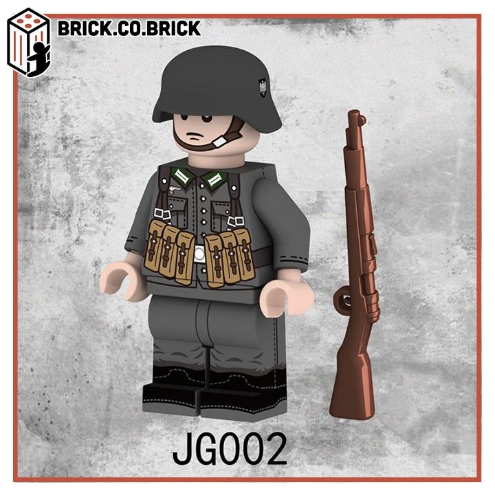 Nhân vật Đồ Chơi Lắp Ráp Lính Quân Đội Đức Thế Chiến Minifig Germany Soldier World War JG001 JG004