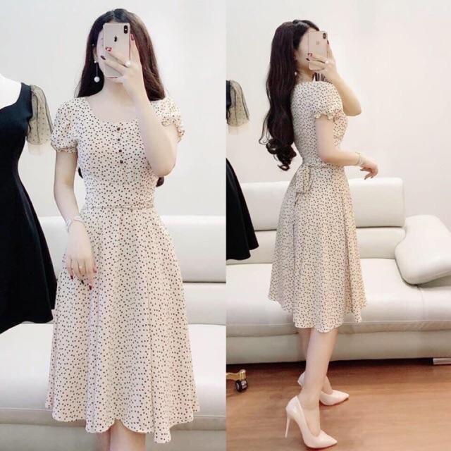 Đầm kate lụa bi (Free/big size XL, 2XL