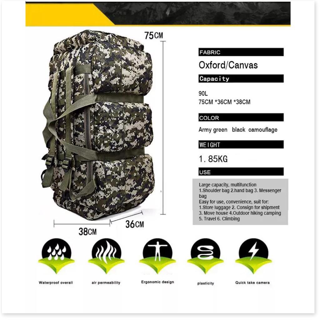 Ba lô siêu tải Mountaineering Bag Black Max XXL ️ ️