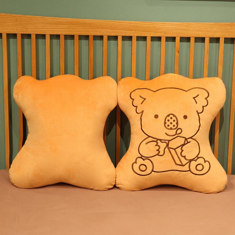 Gấu Túi Họa Tiết Bánh Quy Bánh Quy Hình Thú Nhồi Bông Ném Gối Dễ Thương Koala In Hình Thực Phẩm Sofa Đệm Giường Eo Gối Cho Trẻ Em Sinh Nhật