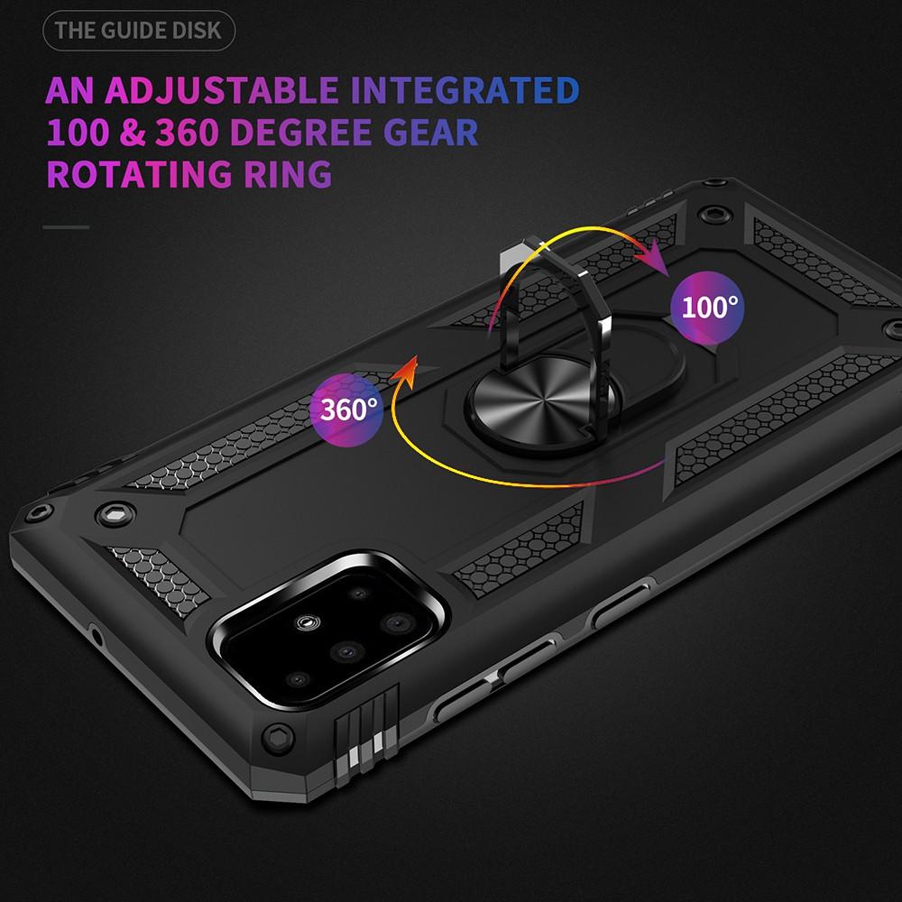 Ốp lưng cho Samsung A71 chống sốc 2 lớp kèm nhẫn iring làm giá đỡ