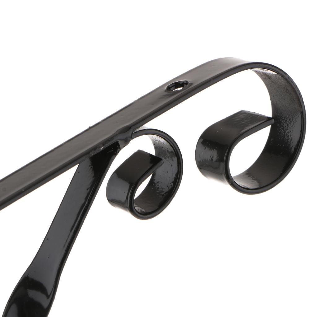 2x Metal Black Floating Wall Shelf Bracket Support Holder Wall Rack DIY #1