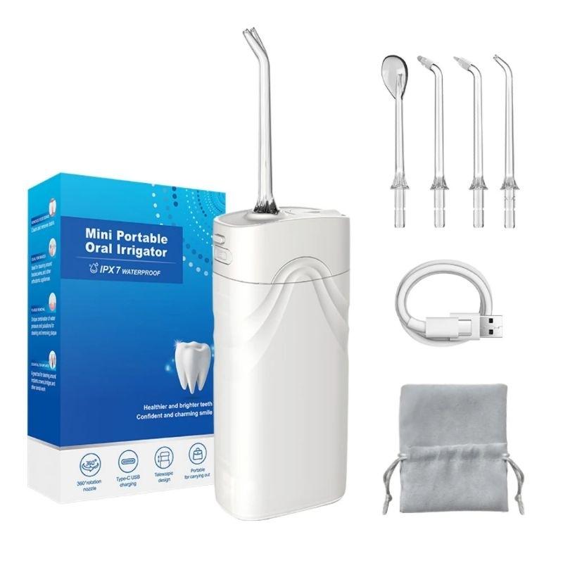 Máy tăm nước nhỏ gọn công suất mạnh mẽ TEKKIN MS16 5 chế độ làm sạch răng - hàng chính hãng