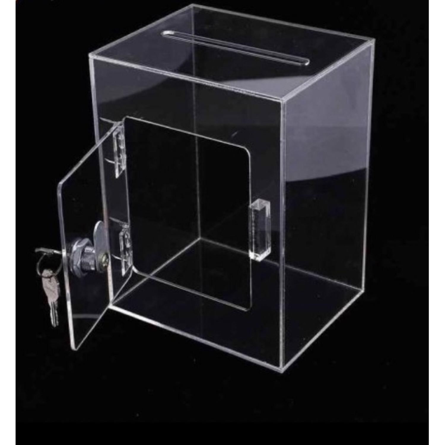 Thùng từ thiện, tip box mica, hộp tip box, có ổ khoá, nhiều màu sắc , nhiều kích thước, thiết kế theo yêu cầu