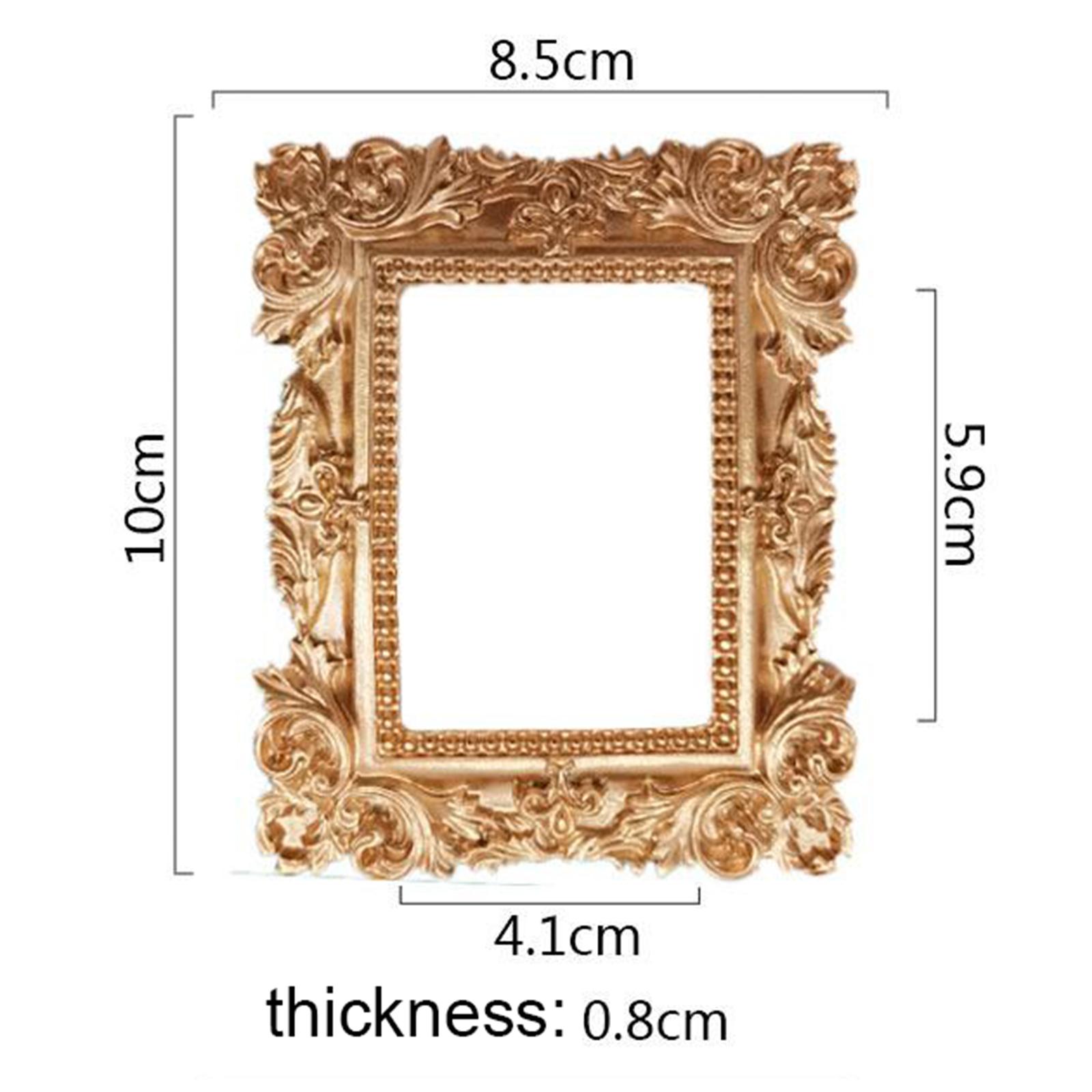 2xVintage Photo Frame Carved Lace Resin Mini Photo Frame Photo Props Square
