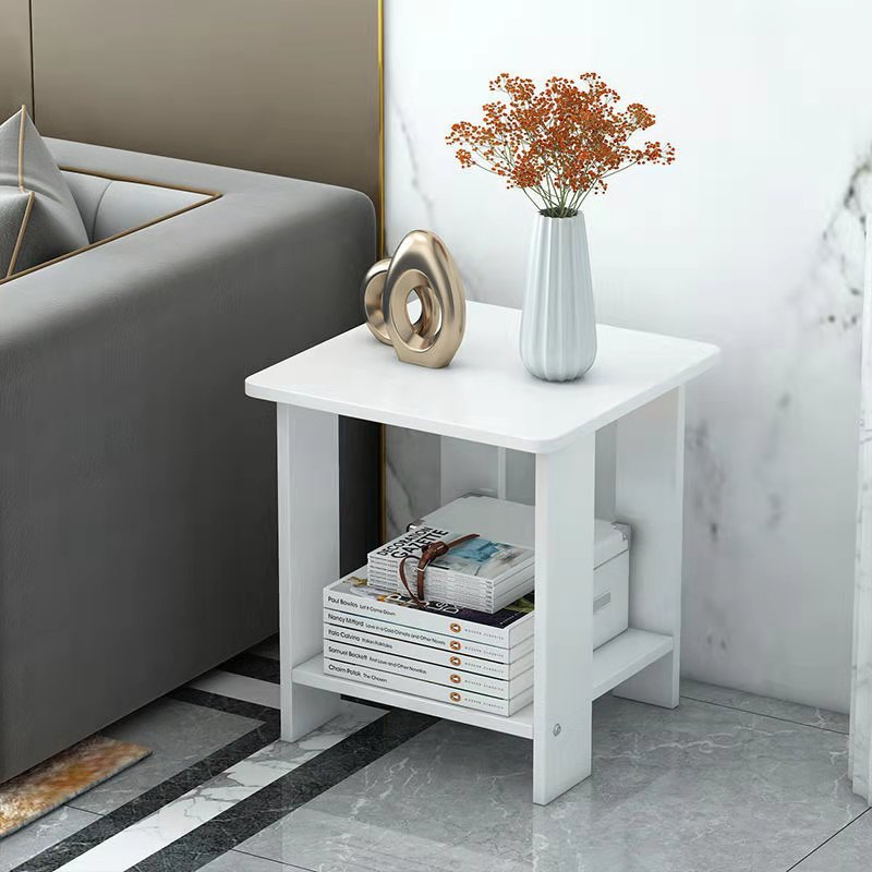 Kệ Bàn Trà Nhỏ 2 Tầng Bằng Gỗ MDF Để Đầu Giường Tiện Lợi, Kệ Để Đầu Giường Đa Năng 2 Tầng Decor Phòng Khách