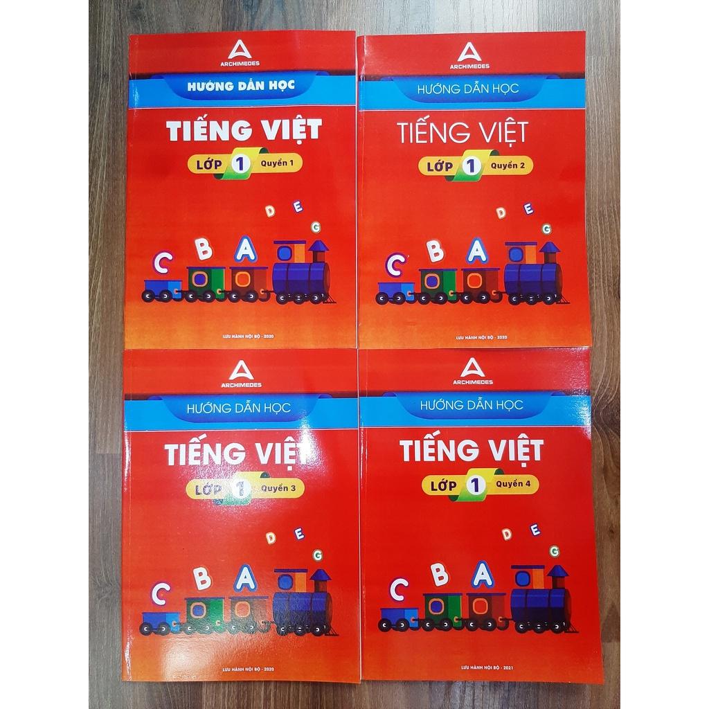 Sách - Combo 4 cuốn Hướng dẫn học tiếng việt lớp 1 (trường Archimedes school )