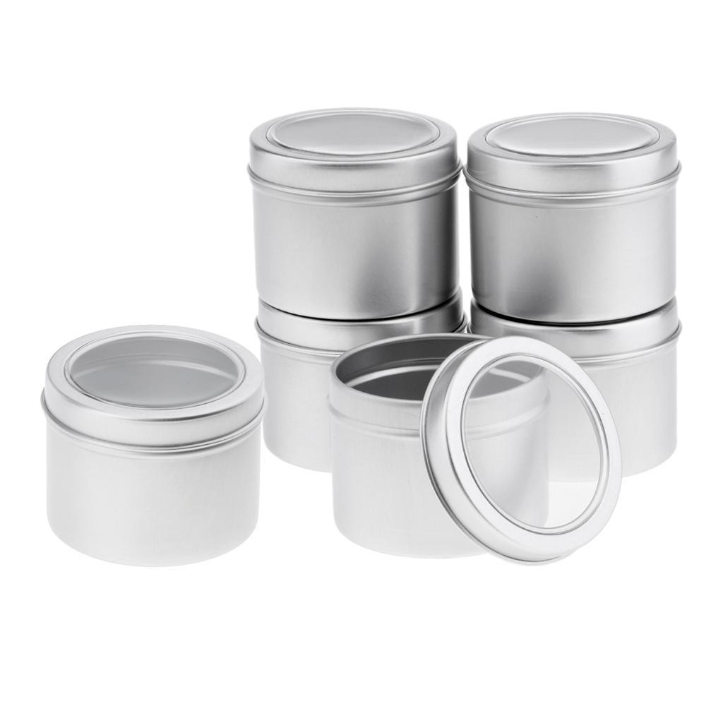 60pcs Aluminium Tin Lip Balm Tin Pots Cosmetic Cream Jar Bottle Containers