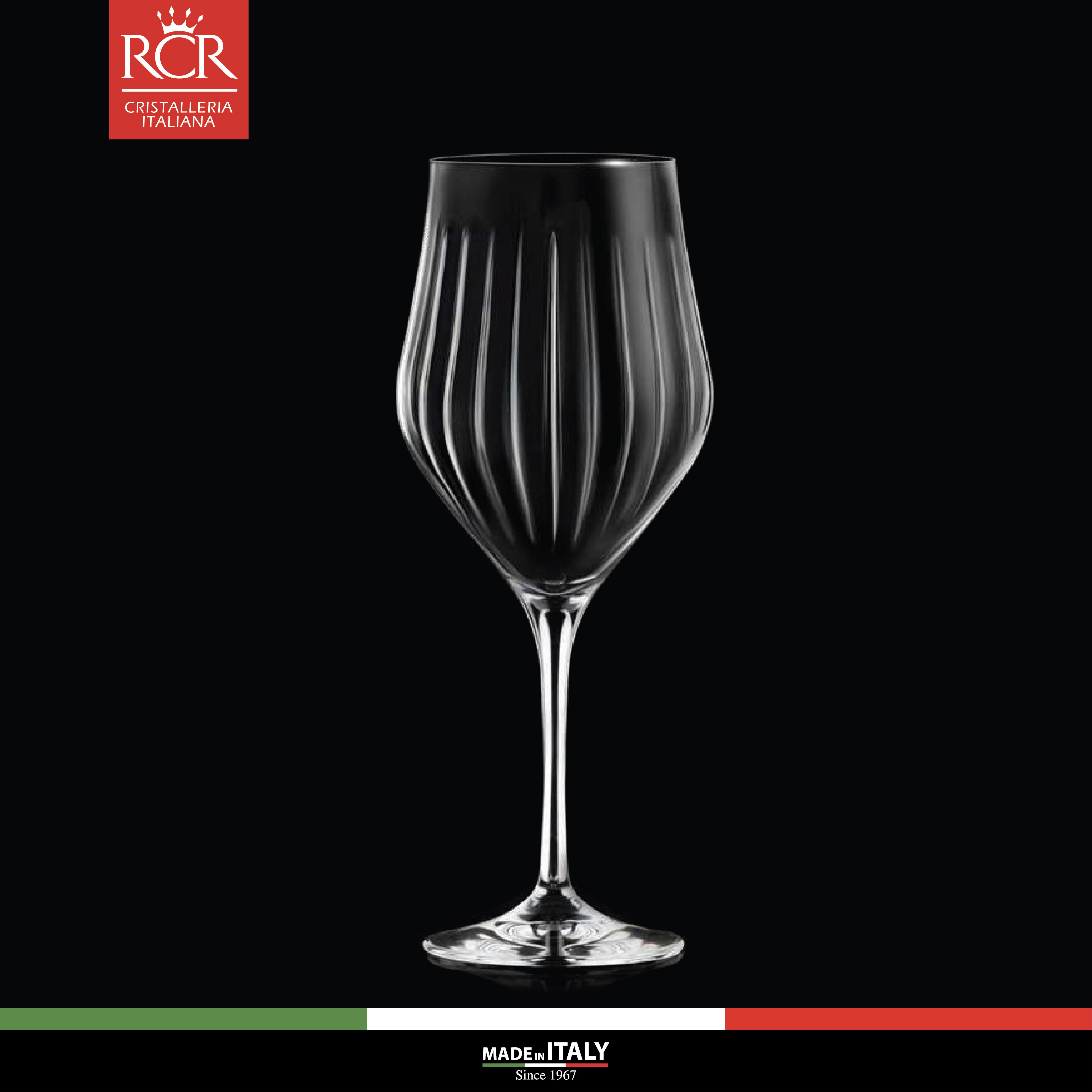 Ly Uống Rượu Vang Thuỷ Tinh Pha Lê Không Chì Ý RCR Crystal Timeless - Timeless Wine Glass 550 ml