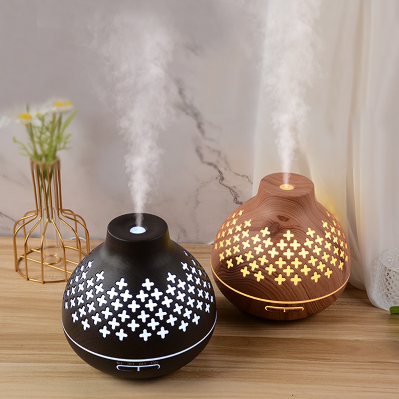 Combo máy khuếch tán/ máy xông tinh dầu núi lửa + tinh dầu sả chanh + tinh dầu cam Lorganic