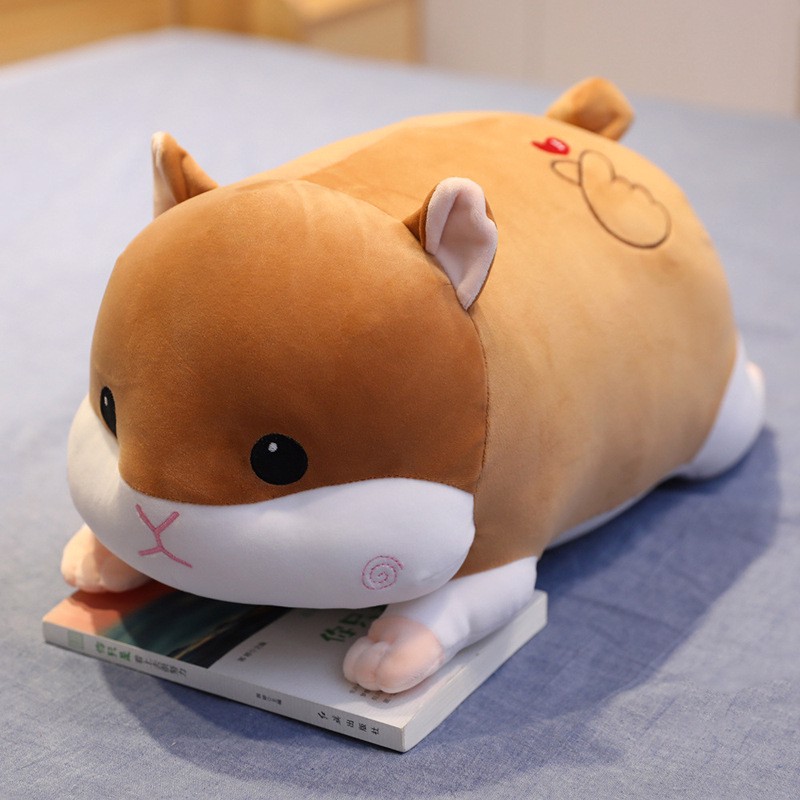 Gấu bông chuột Hamster nằm dễ thương siêu mềm mịn (50cm---&gt;80cm) vải miniso 4 chiều mềm mại êm ái, an toàn cho trẻ nhỏ