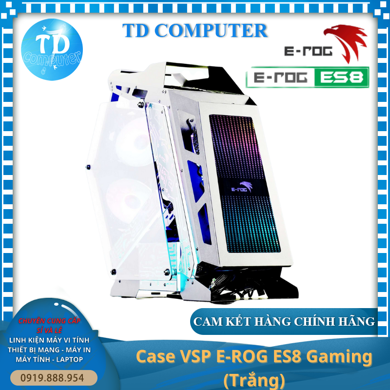 Vỏ máy tính Case VSP ES8 (M-ATX, m-ITX) Kính cường lực - Hàng chính hãng TECH VISION phân phối