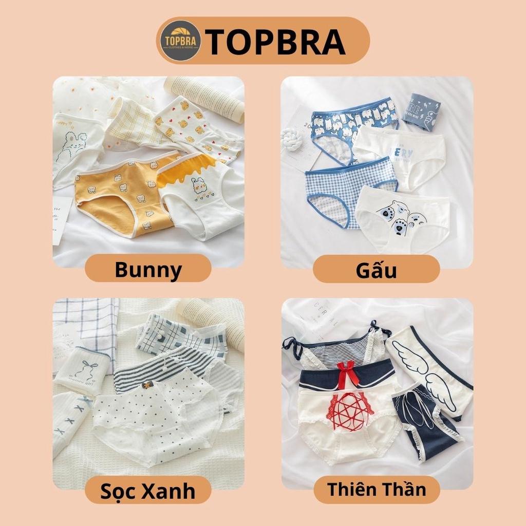 SET 5 Quần Lót Cotton Nâng Mông Thông Hơi Hoạ Tiết Dễ Thương