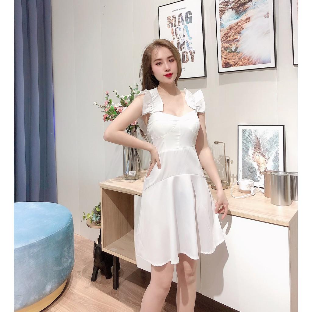 Đầm Dự Tiệc 2 Dây Bèo Vai - Váy Dạ Hộ Chất Liệu Vải Hàn Quốc Siêu Mát Cho Các Nàng Diện Hè