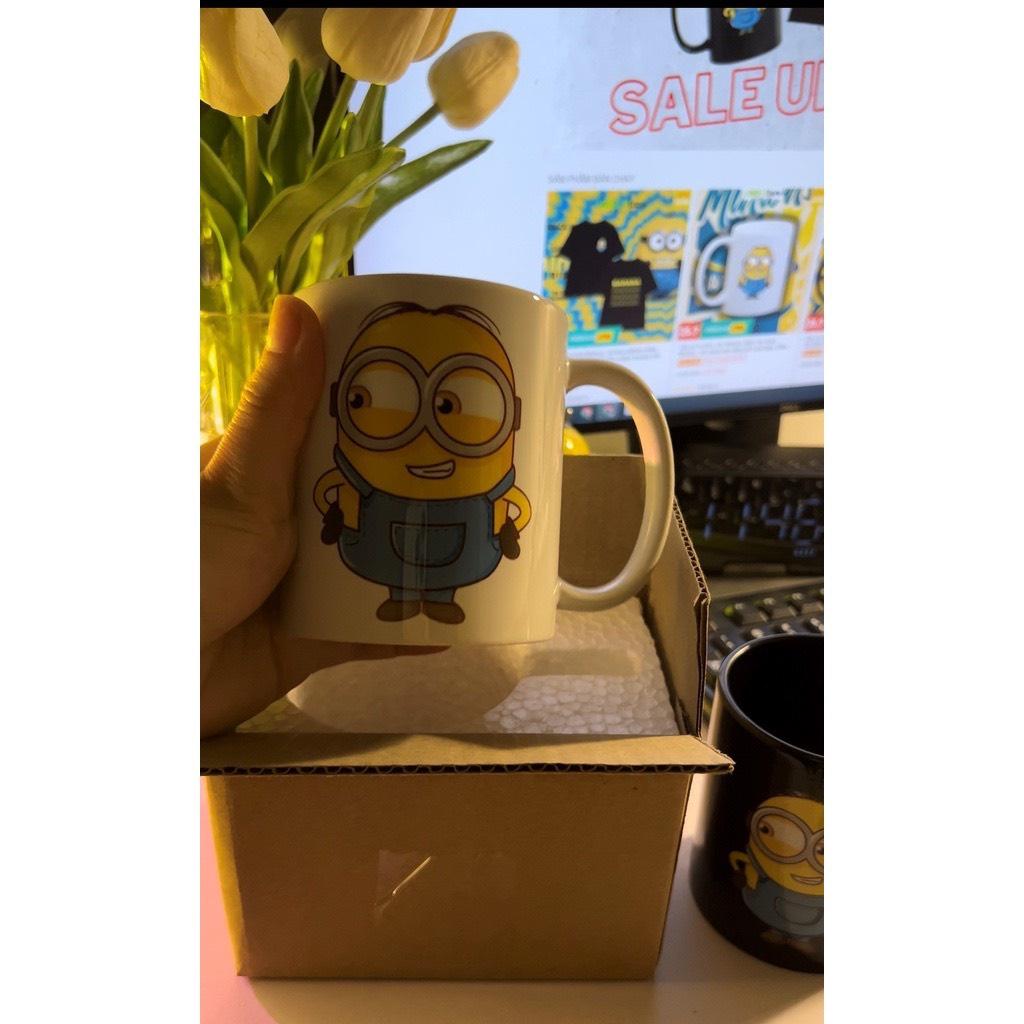 Cốc sứ in hình, cốc Minions dành cho Fans Minions, cốc tráng men dùng làm quà tặng, uống nước hàng ngày