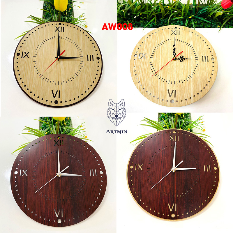 AW008 - Đồng Hồ Gỗ Treo Tường – Décor Trang Trí Tinh Tế