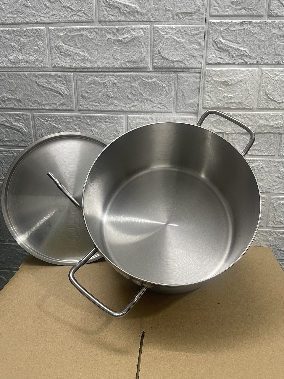 Nồi Inox 2 Quai Cao Cấp 3 Đáy _ Dung Tích: 6.3 Lít _