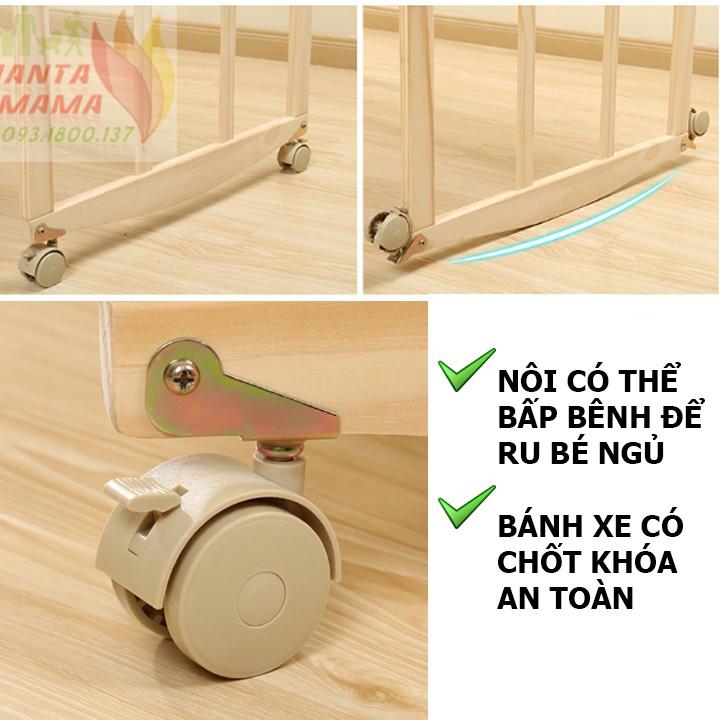 Nôi cũi gỗ, giường cũi cho bé