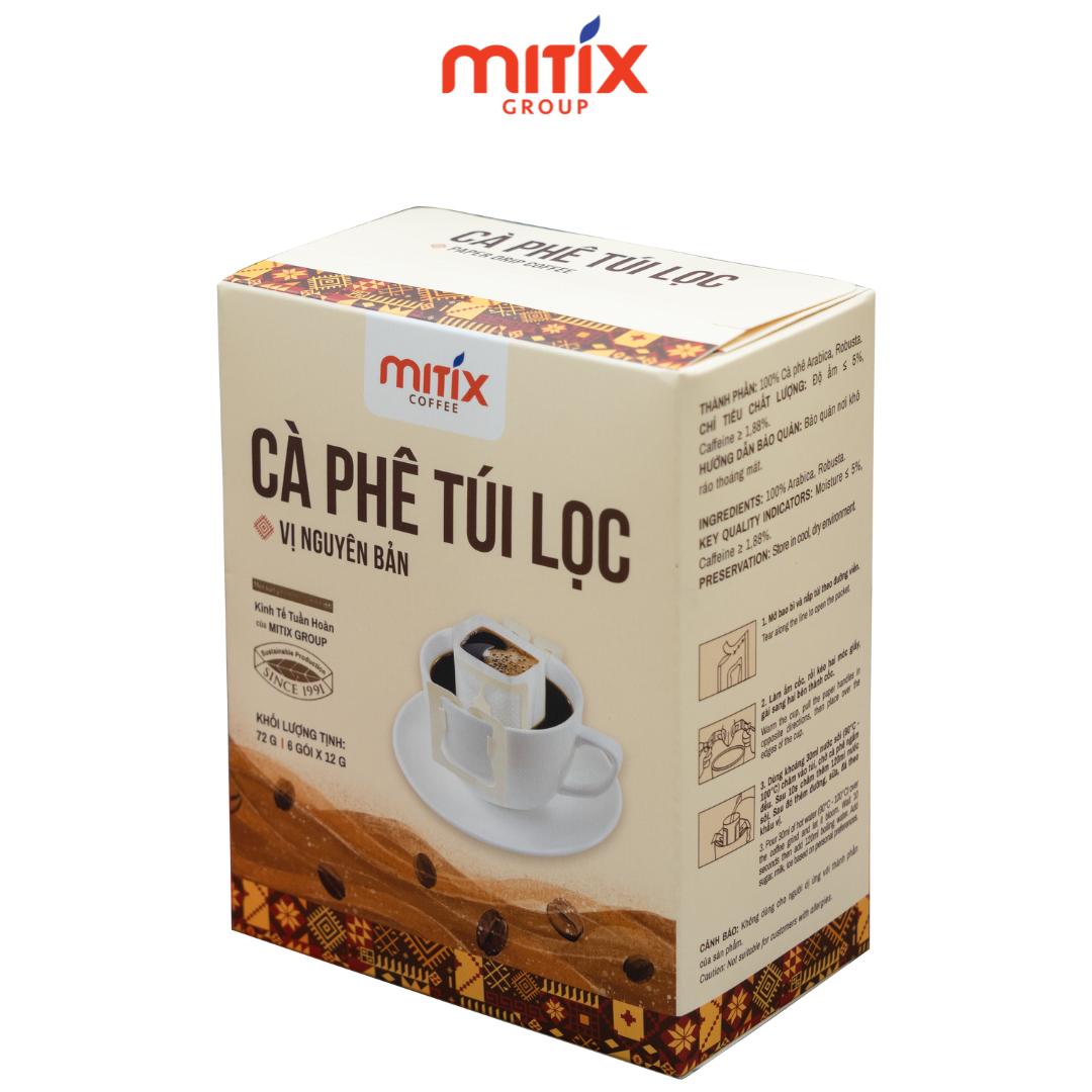 Cà phê túi lọc MITIX loại 72gr/ hộp(06 túi/ hộp)