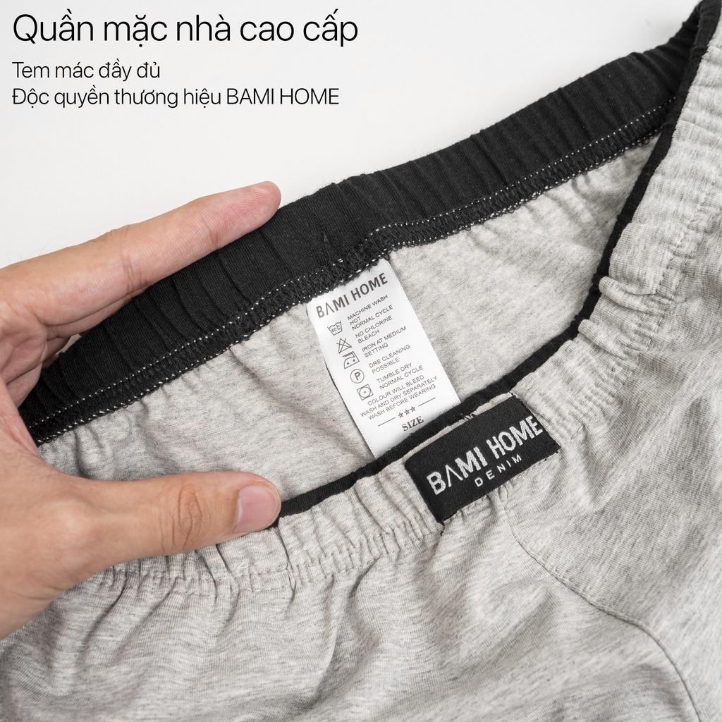 Quần đùi nam BAMIHOME mặc nhà mặc ngủ phông Unisex nam nữ chất thun cotton cao cấp form Slim Fit QNT-01