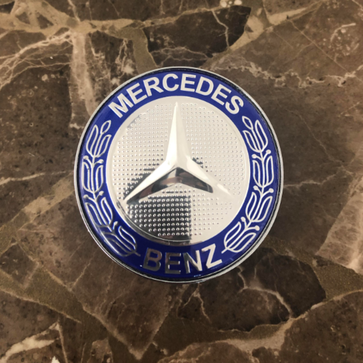 01 chiếc Logo chụp mâm, ốp lazang bánh xe ô tô Mercedes Benz cao cấp đường kính 75mm mã MBZ75