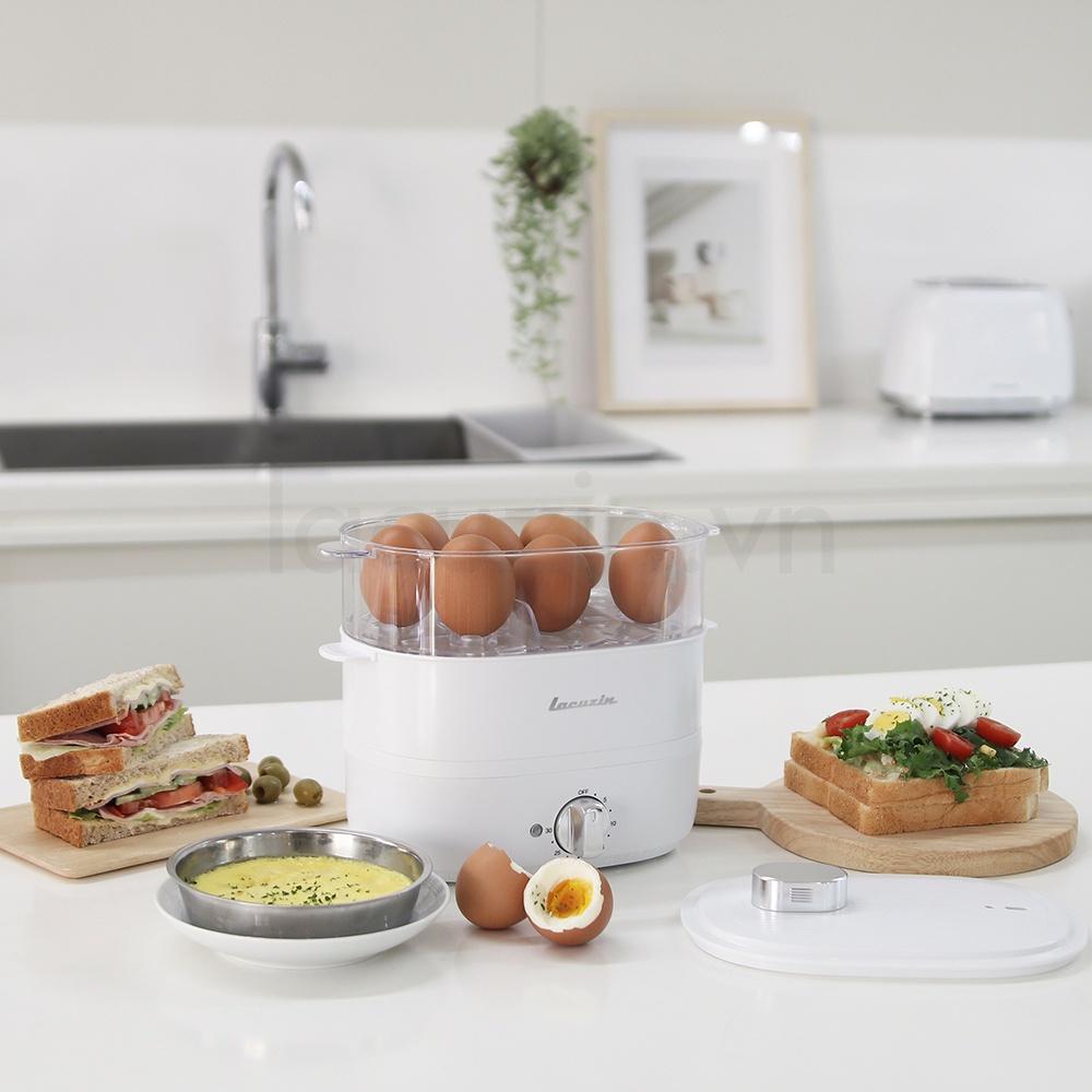 Nồi Hấp Thực Phẩm, Hấp Trứng Đa Năng Lacuzin- LCZ060, Chất Liệu Thép Không Gỉ, Nội Địa Hàn, BH 12 Tháng