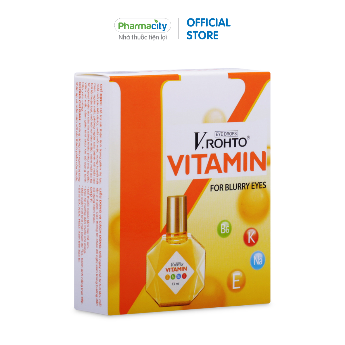 Thuốc nhỏ mắt VRohto Vitamin hỗ trợ cải thiện thị lực, giảm viêm, ngứa, mỏi mắt (Lọ 13ml)