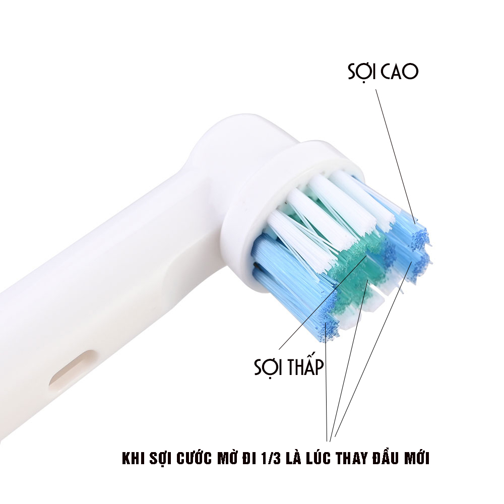 Set đầy đủ nhiều mã Bộ 4 đầu bàn chải đánh răng điện máy Oral B Braun chăm sóc răng miệng toàn diện – MIHOCO OralB Model EB-Hàng chính hãng
