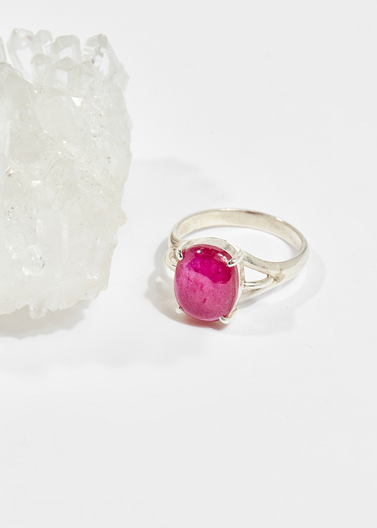 Nhẫn bạc đá Ruby oval ni16  mệnh hỏa , thổ - Ngọc Quý Gemstones