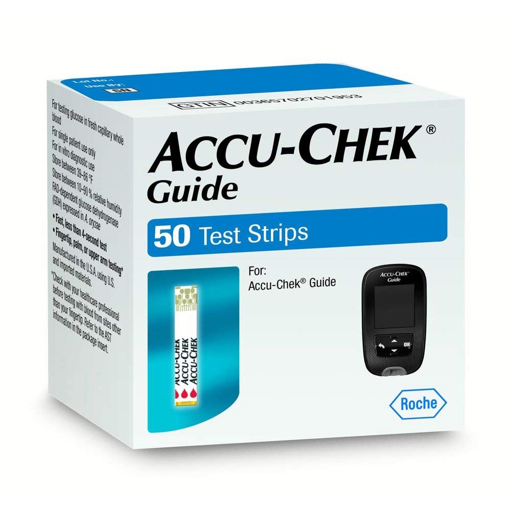 Hộp 50 que thử đường huyết Accu Chek Guide,NK chính hãng, Tem niêm phong, nhãn phụ TV