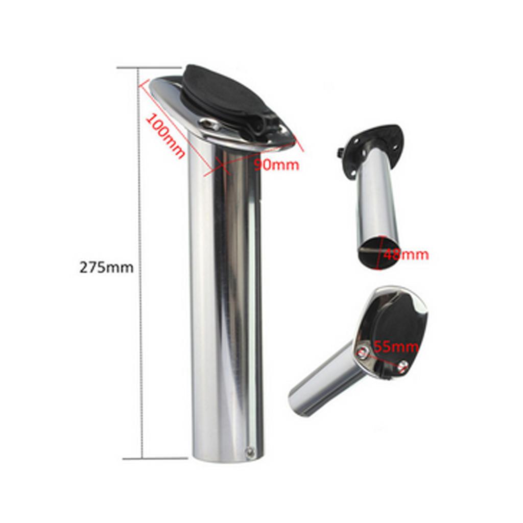 3Pcs Stainless Steel Kayak Marine Boat Fishing Rod Holder 30 Degree Bracket