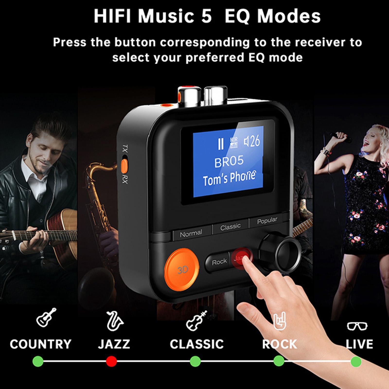 Receiver V5.2 with Display 5 EQ Modes Audio Adapter for Laptop Car TV Durable
