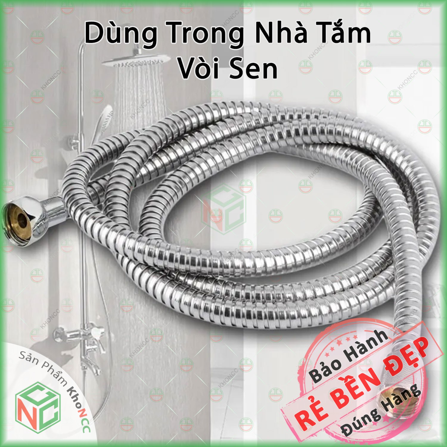 (Bền Bỉ) Dây Vòi Xịt Toilet - Vòi Sen Tắm KhoNCC Hàng Chính Hãng - Bằng Inox Dài 1m5 - Sử Dụng Linh Hoạt Tiện Lợi - KLM-DVSVXTL