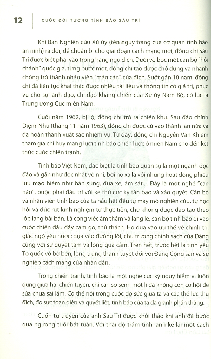 Cuộc Đời Tướng Tình Báo Sáu Trí - Hồi Ức Chiến Tranh Thật Sinh Động Và Chân Thật