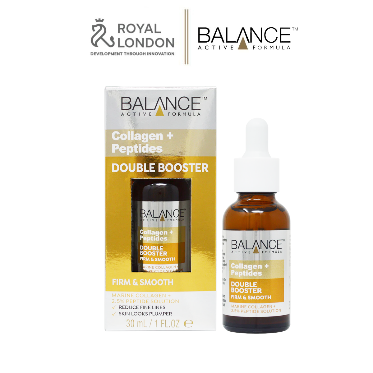 Tinh chất Balance Active Formula Collagen + Peptides Double Booster 30ml