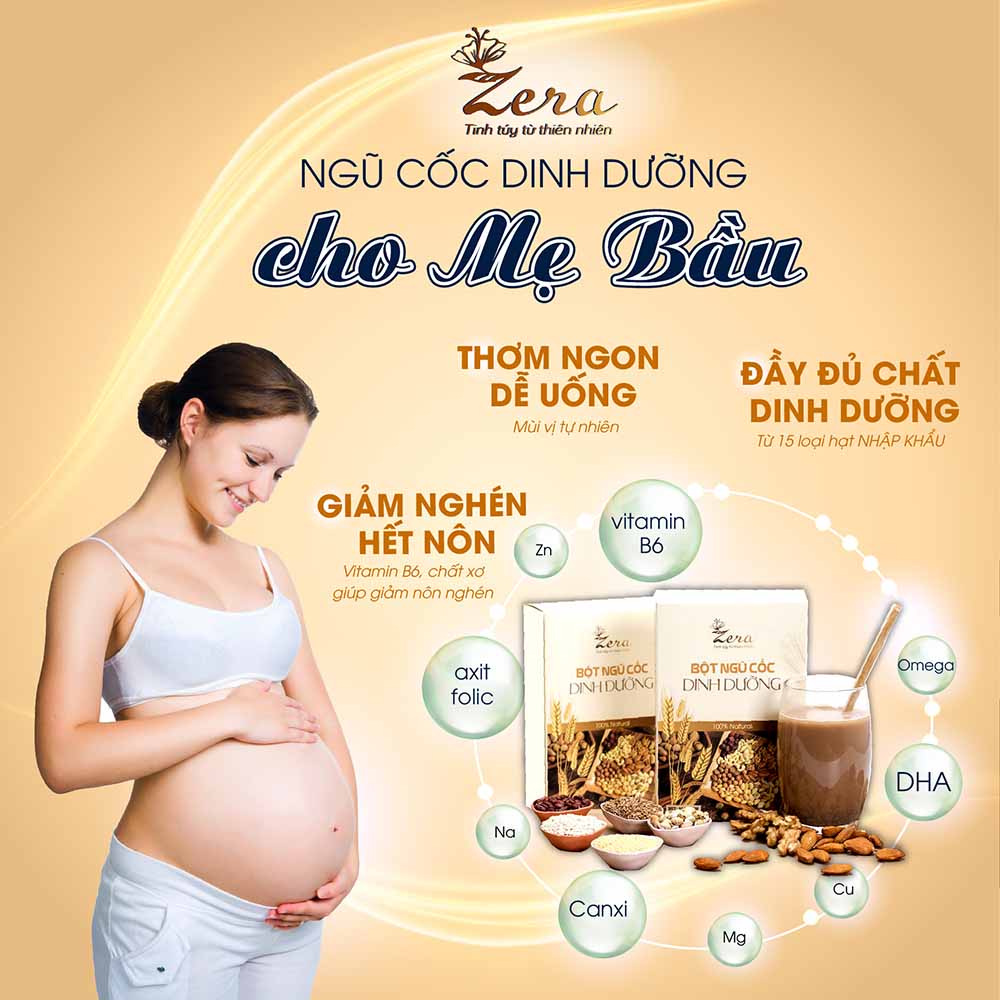 Bột Ngũ Cốc Dinh Dưỡng Dành Cho Mẹ Bầu Zera - Tặng Vòng Dâu Tằm Cho Bé