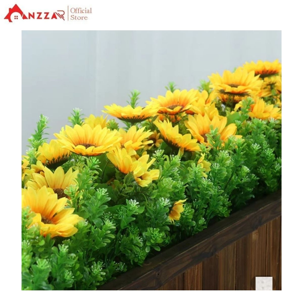 Khay Cây Hoa Nhựa Giả Bền Màu Dài 65cm ANZZAR Làm Cây Cảnh Trang Trí Sảnh, Văn Phòng Tươi Mát, Sinh Động