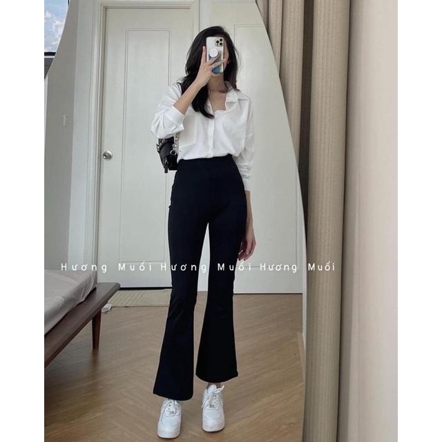 Quần legging loe chất umi hàn