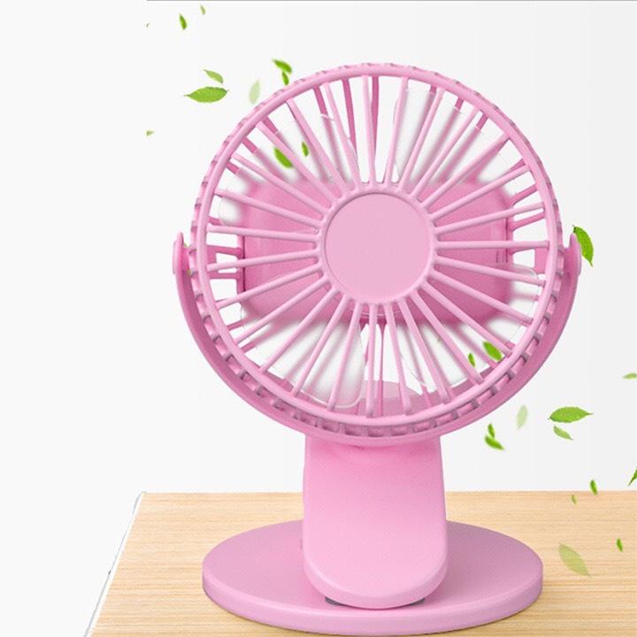 Quạt kẹp bàn có thể để bàn mini sử dụng pin sạc xoay 360 độ có 3 chế độ gió siêu mát chạy cực êm gắn nôi em bé
