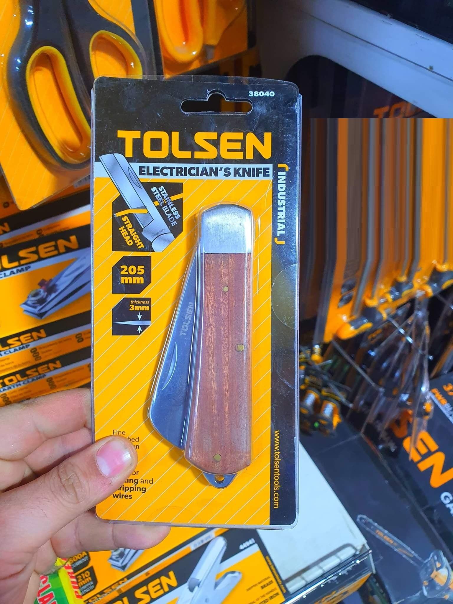 DAO THỢ ĐIỆN LƯỠI THẲNG 205mm TOLSEN 38040 - HÀNG CHÍNH HÃNG