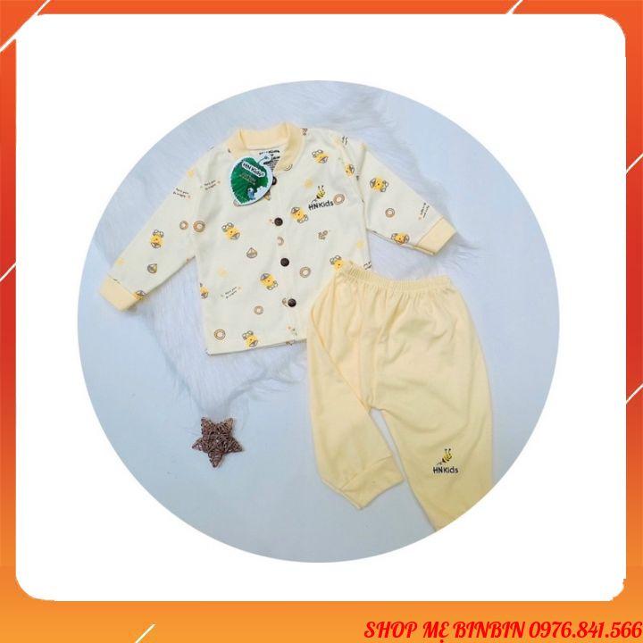 Bộ dài tay thu đông chất nỉ HNKIDS cho bé trai bé gái từ sơ sinh tới 1 2 3 4 5 6 7 8 9 10 11 12 13 14 15 16 17 18 tháng
