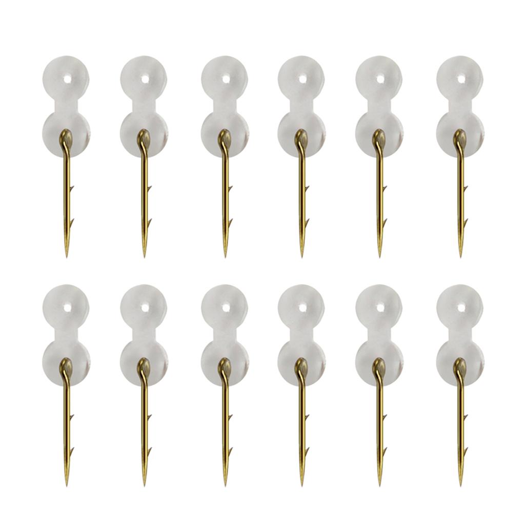 12 Pack Bait Spikes with Silicone Ring for Carp Fishing Hair Rigs Hooks