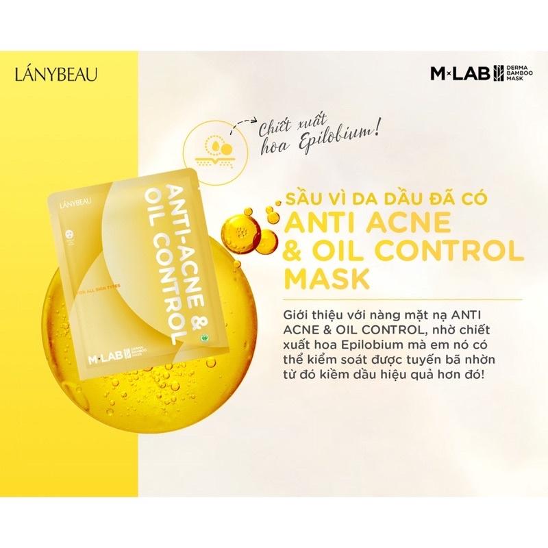 Mặt nạ sợi tre MLAB giúp cấp ẩm, ngừa mụn, dưỡng trắng da