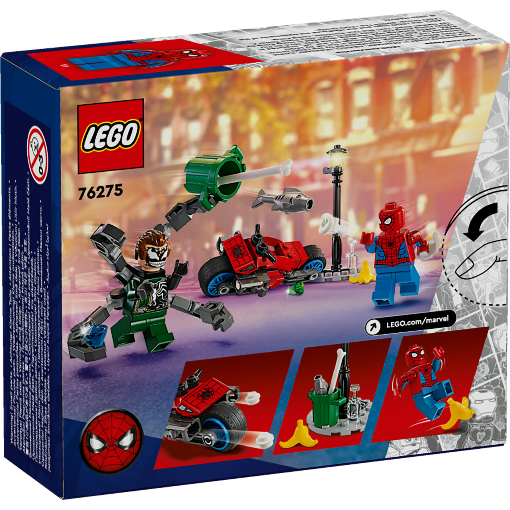 LEGO SUPERHEROES 76275 Đồ chơi lắp ráp Người nhện đối đầu tiến sĩ Ock (77 chi tiết)