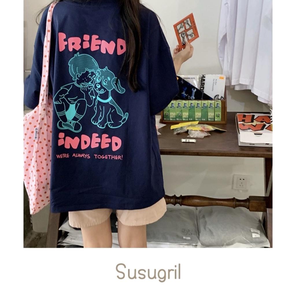 Set Thun Friend Indeed -Bộ đồ áo phông form rộng kèm short suông