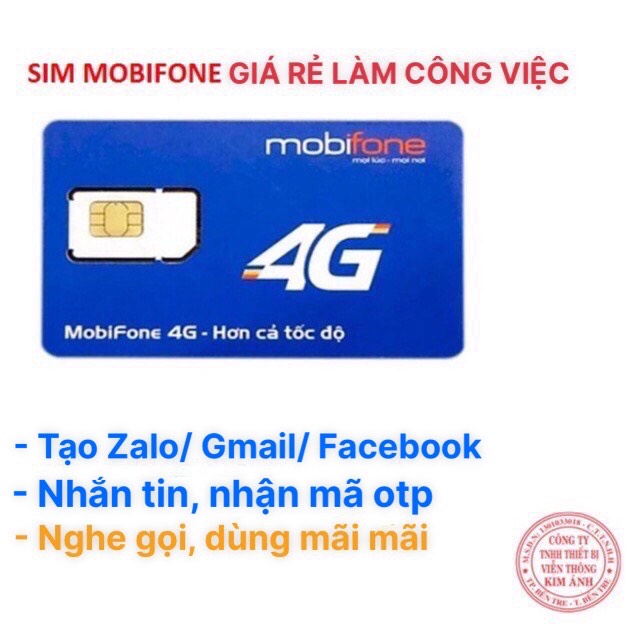 BAO CHẶN, SIM NGHE GỌI MÃI MÃI 4G MOBIFONE NHẬN TIN NHẮN, NHẬN MÃ OTP TẠO TK, LÀM CÔNG VIỆC, HÀNG CHÍNH HÃNG