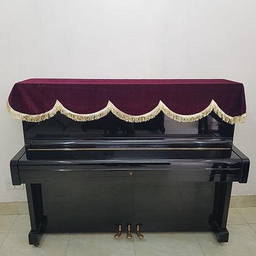 Khăn Phủ Đàn Piano nhung đỏ